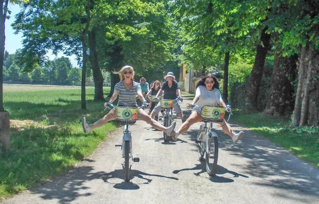 Bild von einer Gruppe von Radfahrern