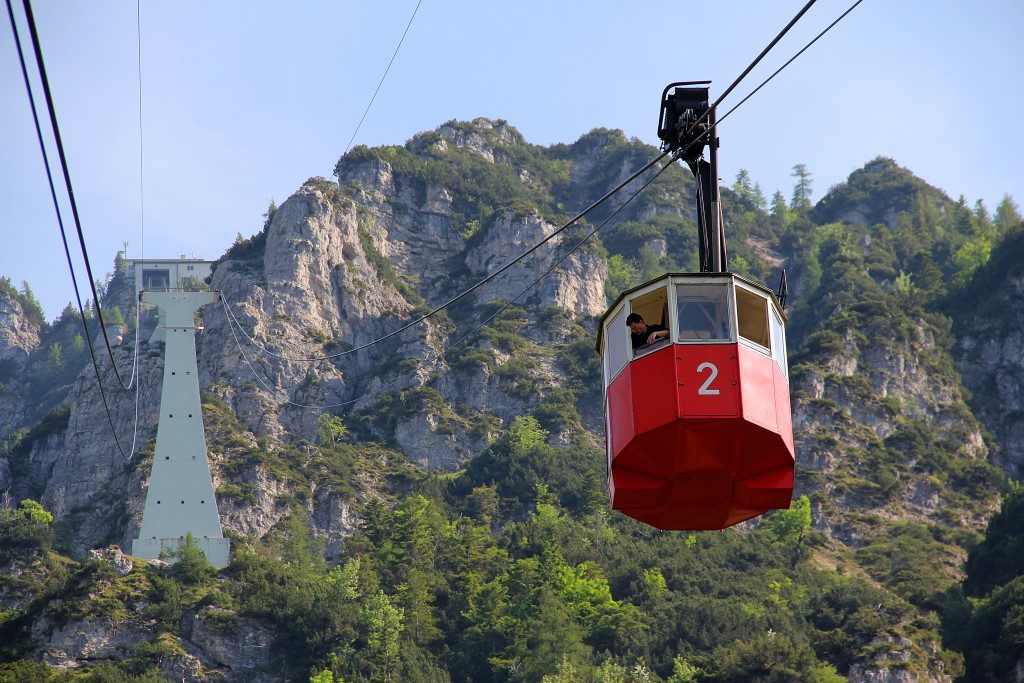 Gondel der Predigtstuhlbahn