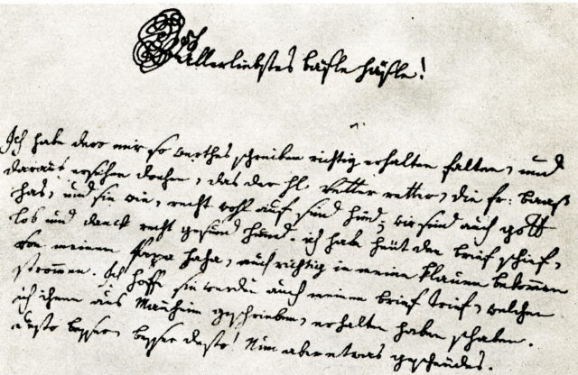 Abbildung eines alten Briefs